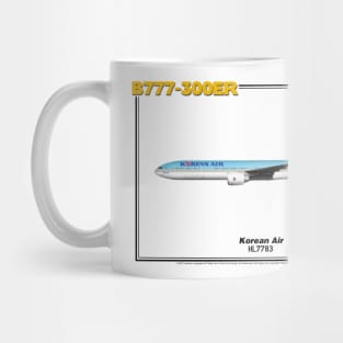 Boeing B777-300ER - Korean Air (Art Print) Mug